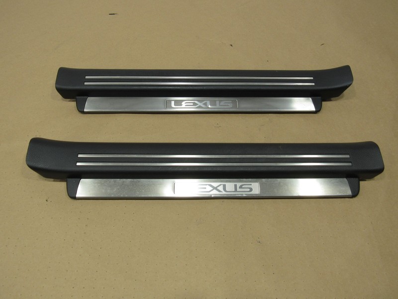 13-17 Lexus LS460 2014 Front Left Right Door Sill Plate Scuff Cover Set Pair |