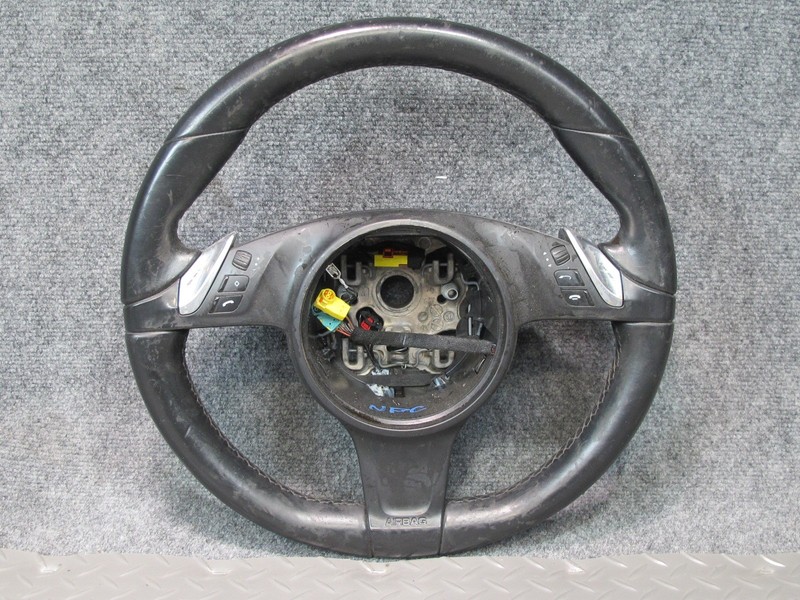 2011-2014 PORSCHE CAYENNE 958 MULTI FUNCTION HEATED STEERING WHEEL LEATHER BLACK