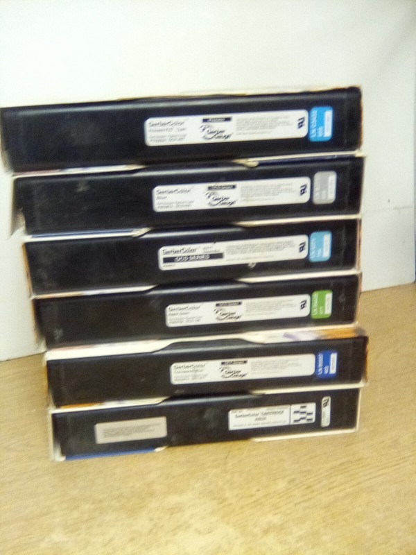 Lot Of 6 GerberColor Foil Cartridges Partial Cartridges Silver, Peacock Blue, Ap