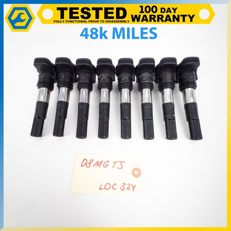 04-19 MASERATI GRANTURISMO QUATTROPORTE ENGINE MOTOR IGNITION COIL SET 8 OEM