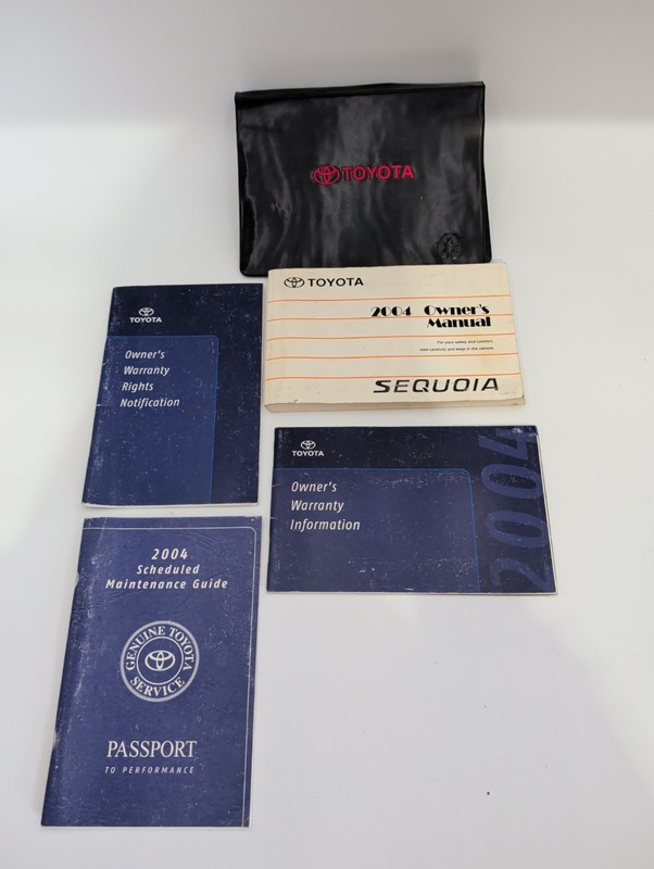 2004 Toyota Sequoia Factory Owners Manual With Supplements And Case