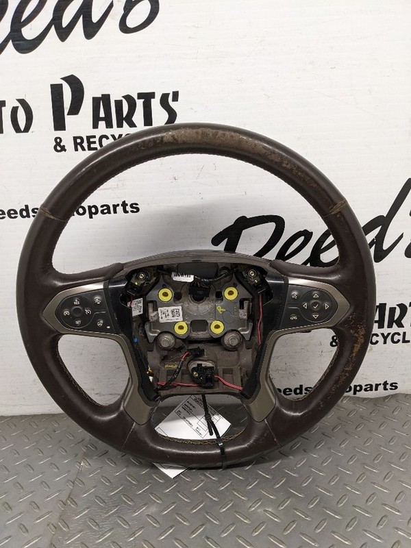 14-19 Silverado Brown Driver Column Steering Wheel Heated OEM Factory WT 1188176