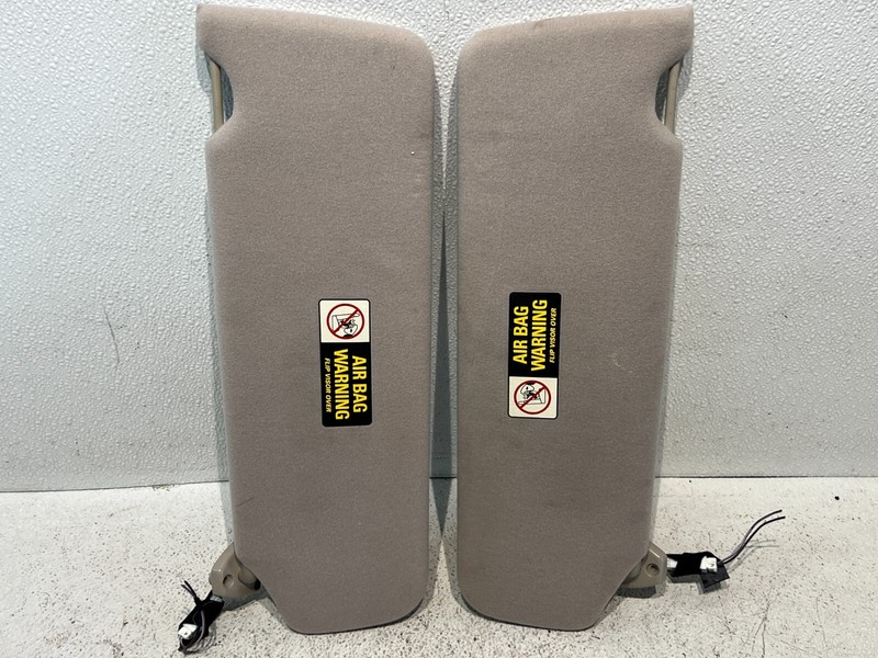 98-03 Jaguar XJ8 VDP Left Driver & Right Passenger Side Sunvisors Beige OEM