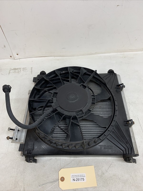 12-20 Tesla Model S Right Side AC Condenser Core+Fan ShroudN-25175 S3