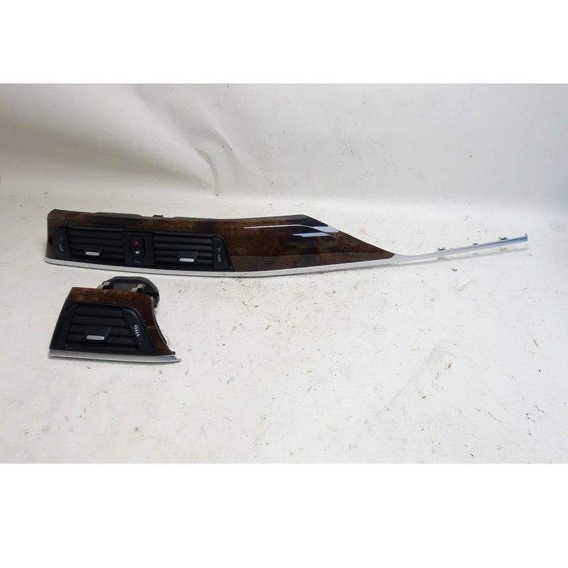 2012-2017 BMW F30 3-Series F32 Front Dash Wood Trim Set Walnut Root Pearl-Chrome