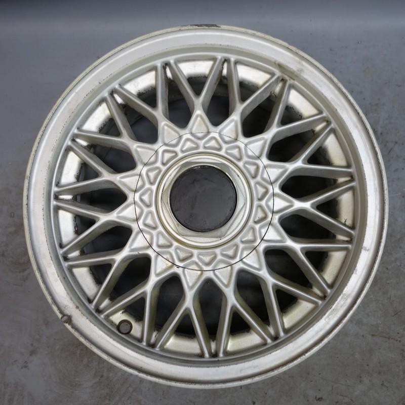 BMW E30 3-Series 14" BBS Basketweave Style 5 Wheel 1984-1993 w/ Center Cap OEM