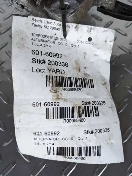 Alternator Fits 12-15 CIVIC 958480