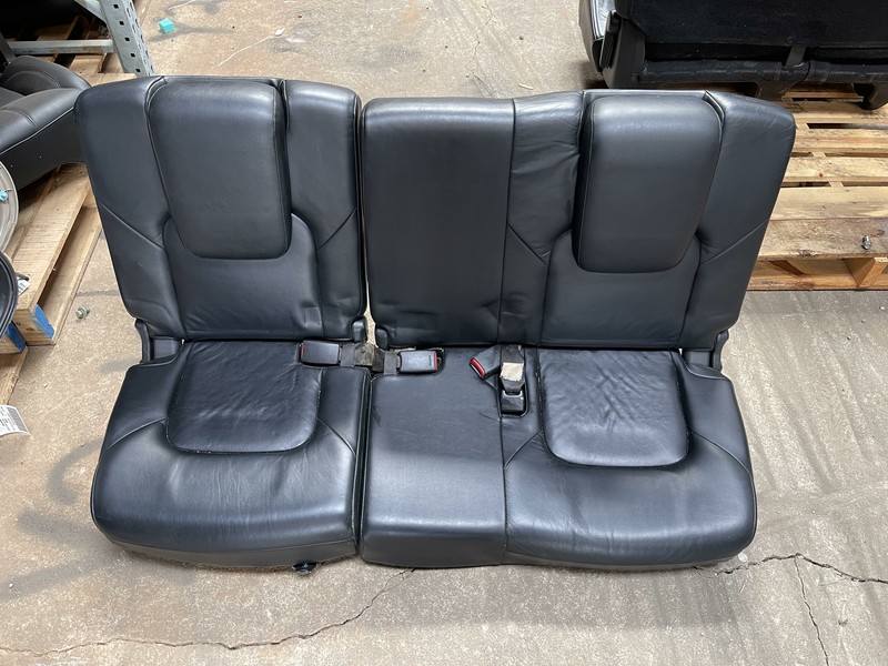 11-13 INFINITI QX56 REAR 3RD THIRD ROW BLACK LEATHER 60/40 BENCH SEAT OEM