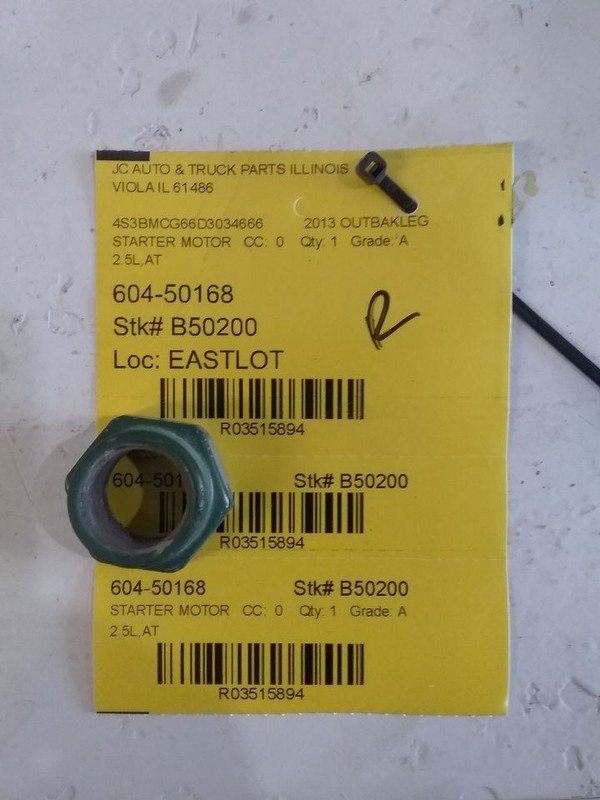 Starter Motor CVT Fits 08-15 LEGACY 3515894