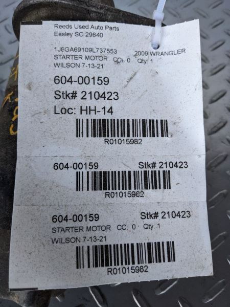 Starter Motor Fits 09-11 WRANGLER 1015982