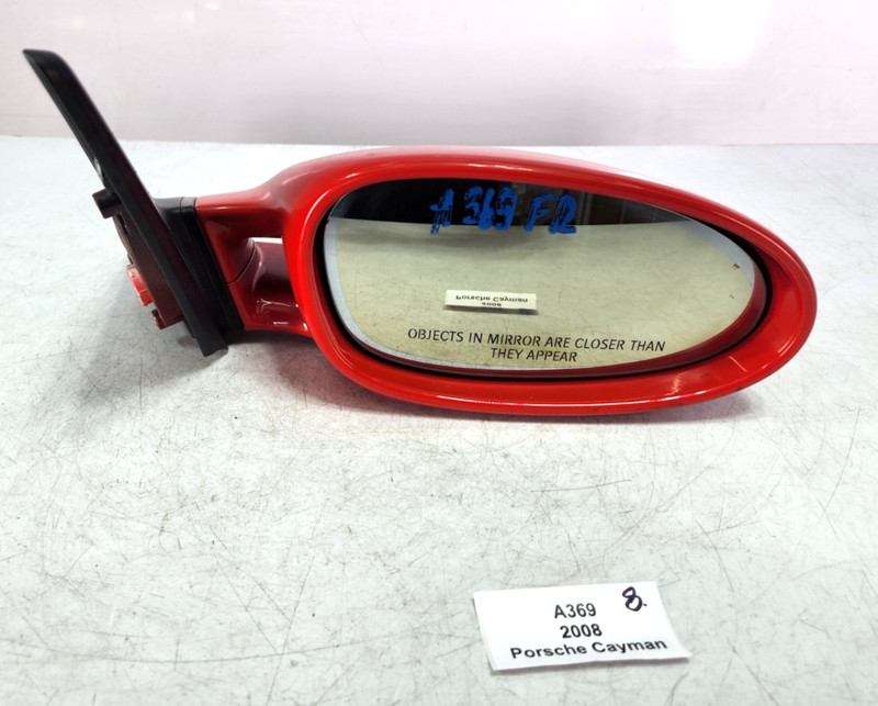 ✅ 05-08 OEM Porsche Cayman 987 Front Right Passenger Door Rear View Mirror Red*
