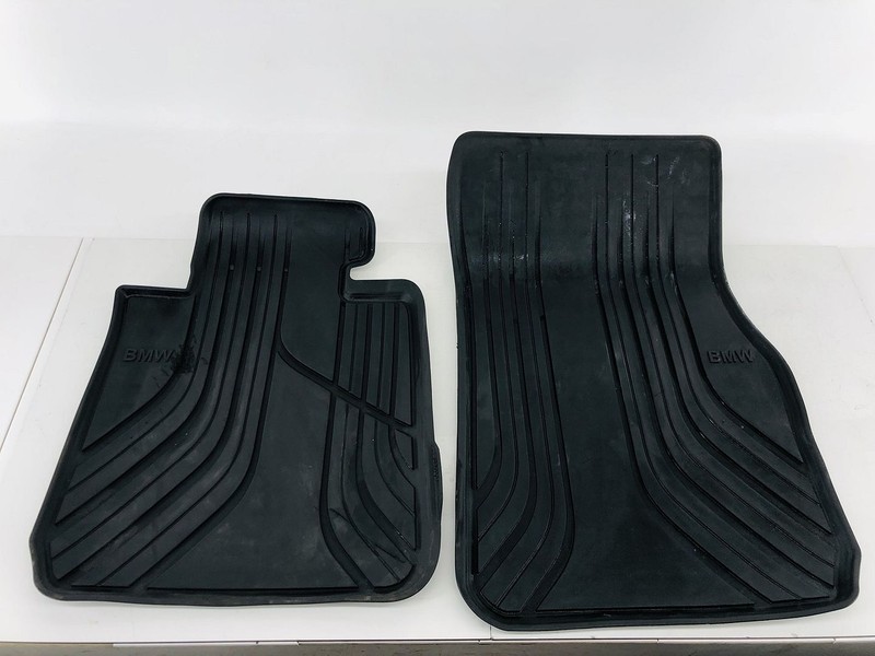13-18 BMW 320I F30 FRONT RIGHT & LEFT SIDE ALL WEATHER RUBBER FLOOR MATS SET OEM