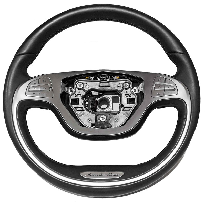 OEM 2-Spoke Silver Steering Wheel Mercedes-Benz W222 S550 S550e 2014 15 16 2017