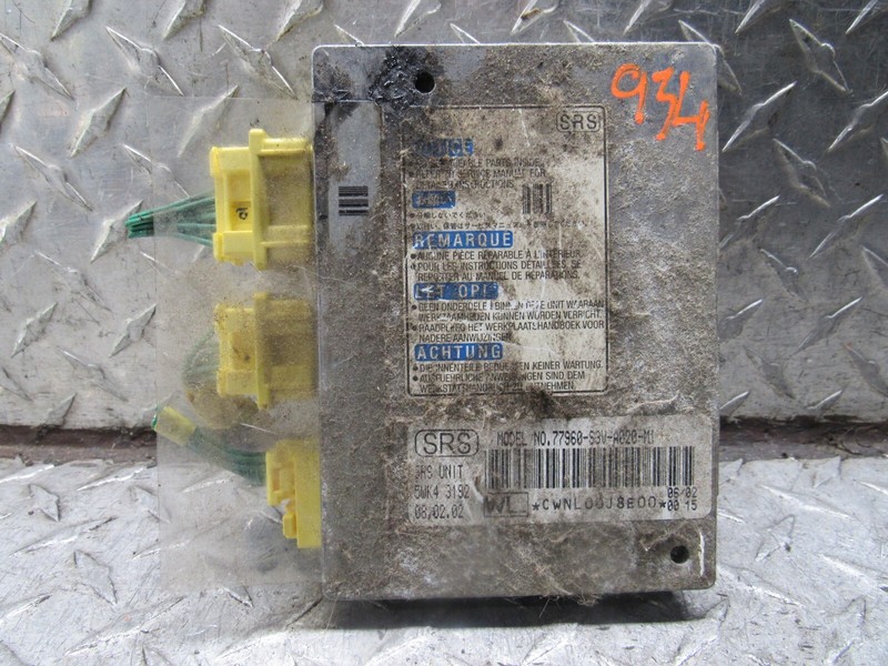 2001 2002 ACURA MDX CONTROL MODULE 77960-S3V-A020-M1
