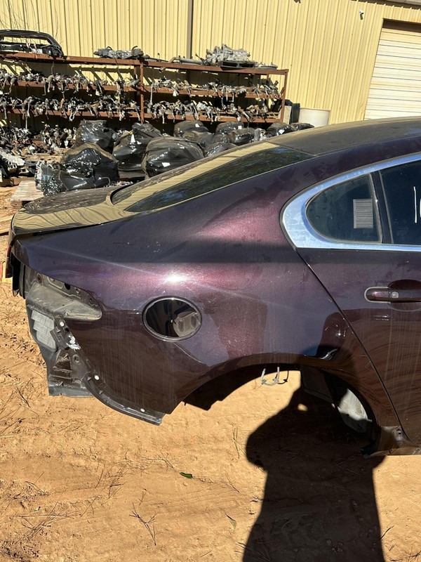 2009-2015 JAGUAR XF REAR RIGHT SIDE QUARTER PANEL CUT BURGUNDY CHP OEM