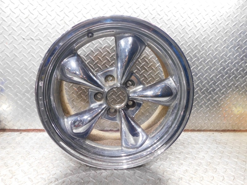 05-09 FORD MUSTANG WHEEL ALUMINUM17x8 FUNNEL 5 SPOKE POLISHED