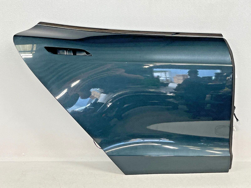 ⭐2012-2016 TESLA MODEL S REAR RIGHT DOOR BARE SHELL PANEL SKIN GREEN OEM LOT2TP