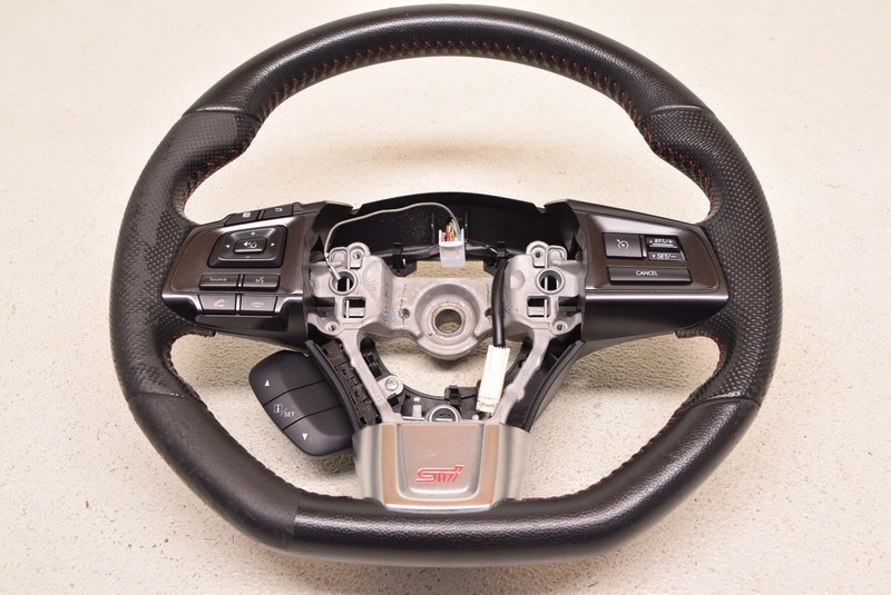 Subaru STI Black Vinyl Steering Wheel Genuine Oem 2015-2017