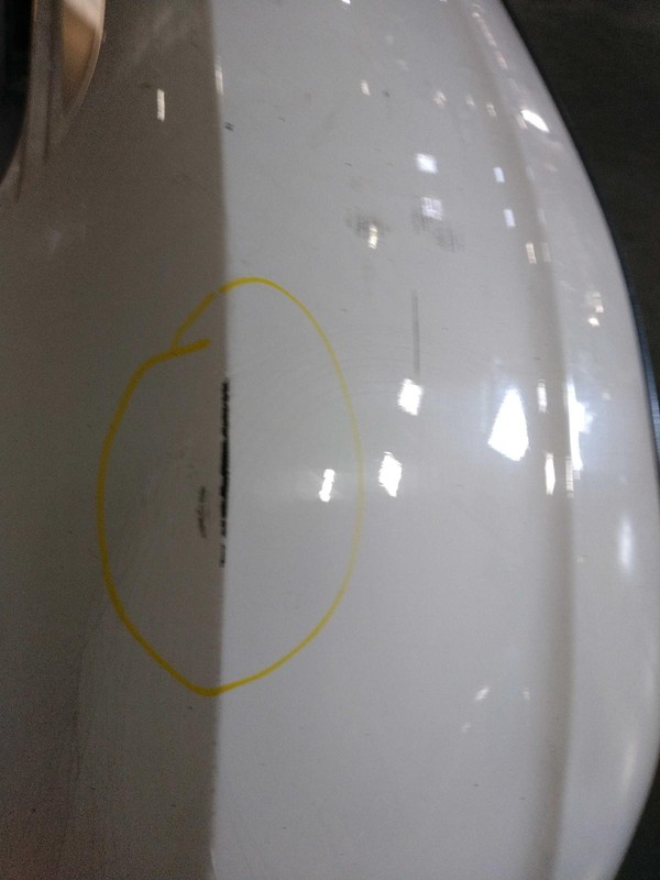2015 Volkswagen Passat White Rear Bumper Assembly OEM Scratches 87k Miles