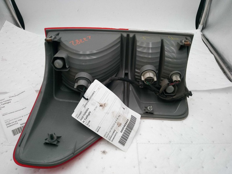 2010-2013 Toyota Tundra Right Tail Light Assembly Black - Used, Cracked