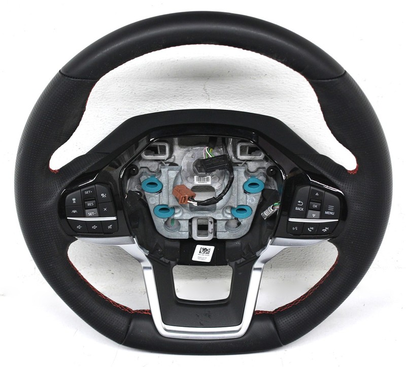 OEM Steering Wheel For Ford Explorer ST-Line Black Leather with Red Stitching
