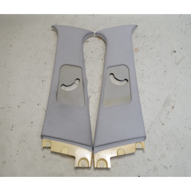 Damaged 1999-2003 BMW E39 5-Series Interior B- Pillar Column Covers Grey OEM