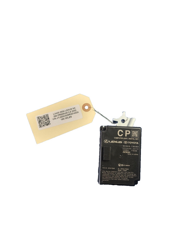 2023-2025 Lexus NX 250 Digital Key Control Module Unit 2.5L FWD OEM 89000-78080
