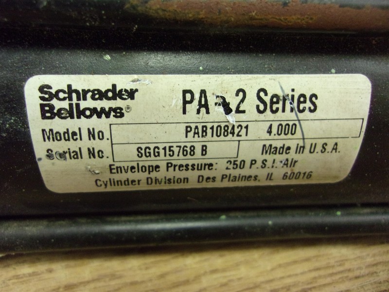Schrader Bellows PA-2 Series PAB108421 4.000 Air Cylinder *FREE SHIPPING*