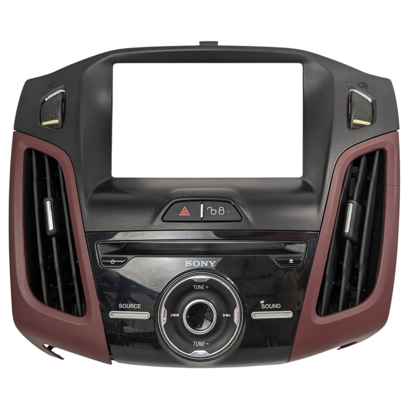 12-18 Ford Focus Radio 8” Display Face Sony CD Player Trim Bezel Air Vents OEM