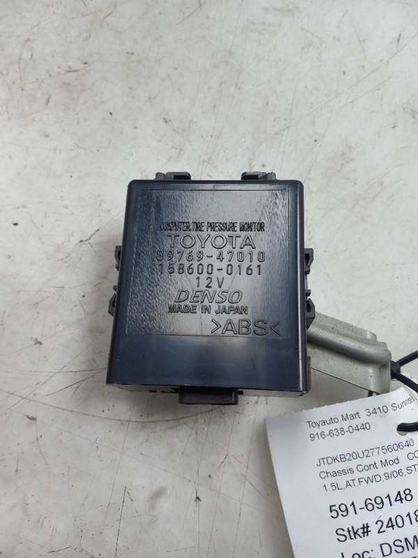 2008 TOYOTA PRIUS TIRE PRESSUR MONITOR TPMS 89769-47011