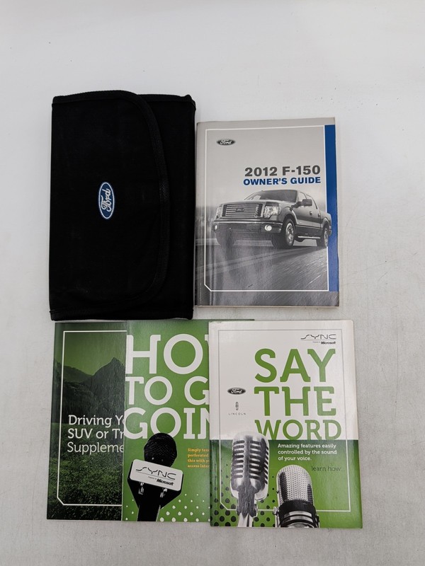 2012 Ford F150 Owners Manual Set With Case Sync Voice Recognition Free Shipping