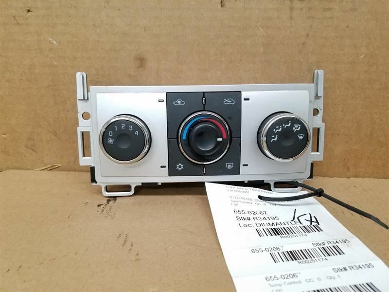 Temperature Control Manual Temperature Control Opt C60 Fits 08-12 MALIBU 251174