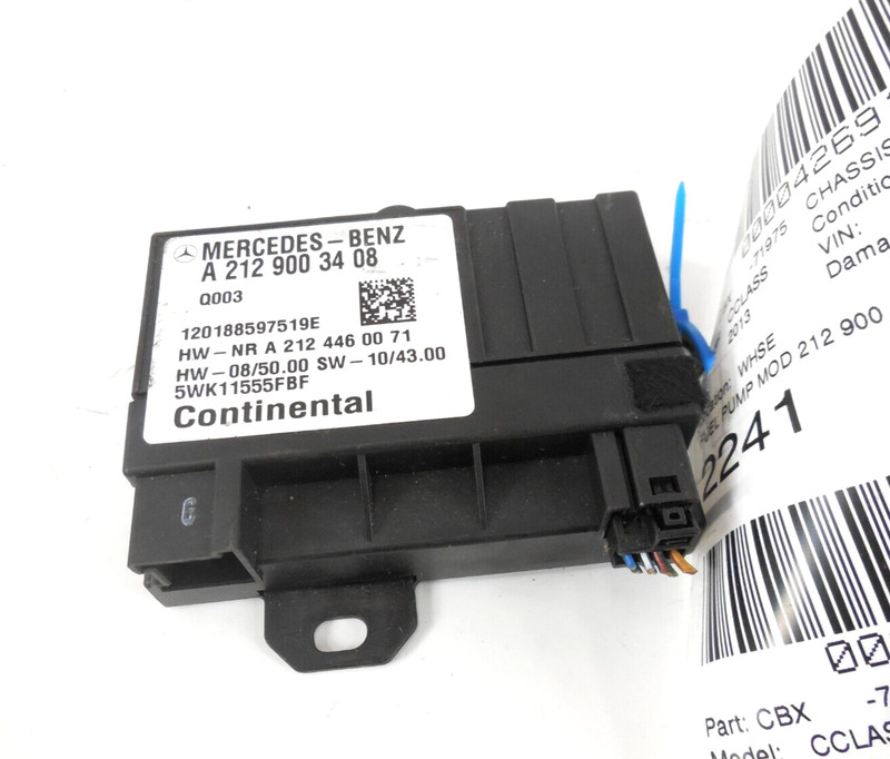 2013 13 Mercedes Benz C250 Fuel Pump Control Module OEM 2129003408