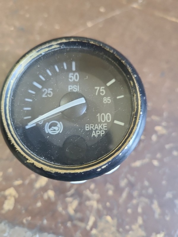 Peterbilt Brake App Pressure Gauge 0-100 PSI Q43-6002-103B *FREE SHIPPING*