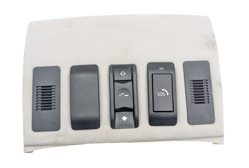 2008-2010 BMW E60 528i 535i Sunroof Button Trim Panel Gray OEM 7037685