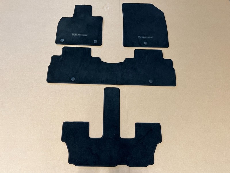 ⭐2020-2025 HYUNDAI PALISADE FRONT & REAR FLOOR CARPET MAT LINER SET OEM LOT2737
