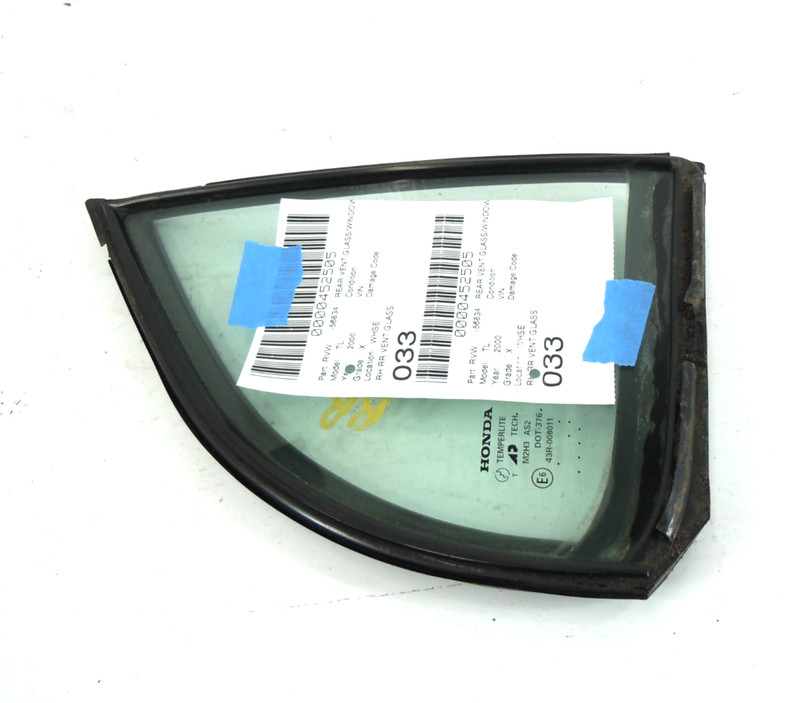 1999-2003 Acura TL 3.2L Rear Door Window Vent Glass Passenger Right OEM