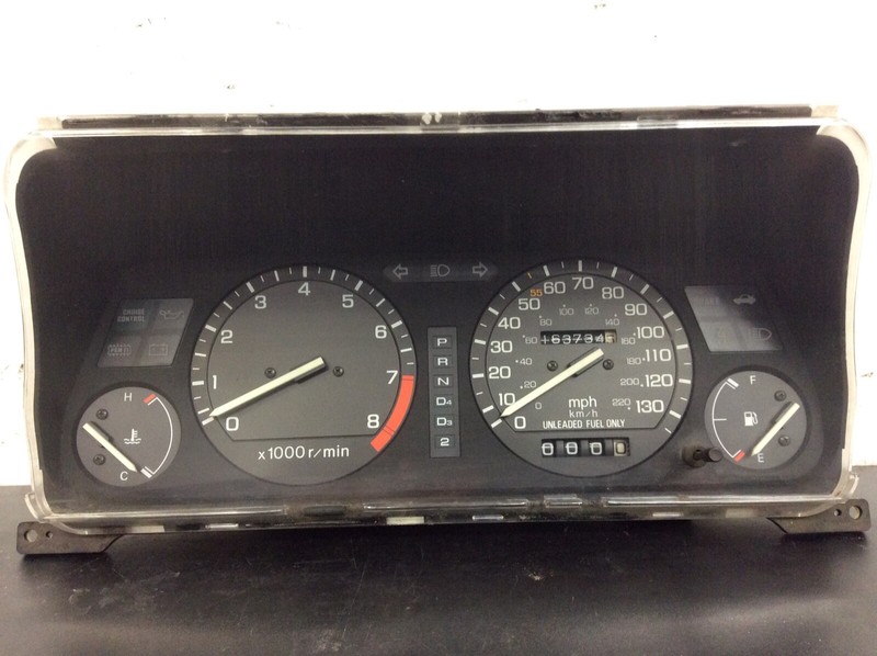 86-87 Integra LS AT Instrument Cluster Speedo Tacho Meter Gauges 163k OEM