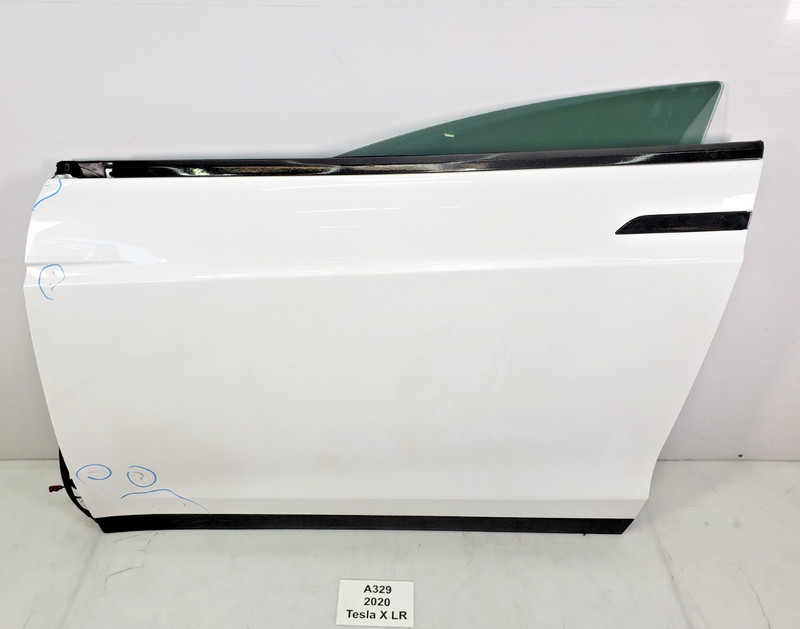✅ 16-20 OEM Tesla Model X Front Left Driver Door Shell Panel White PPSW NOTE*