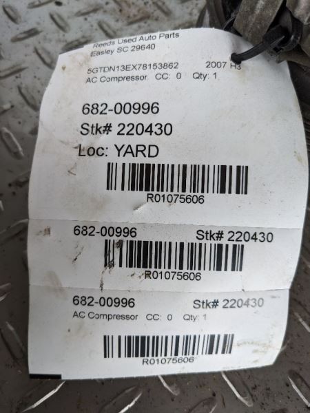AC Compressor Fits 04-12 CANYON 1075606