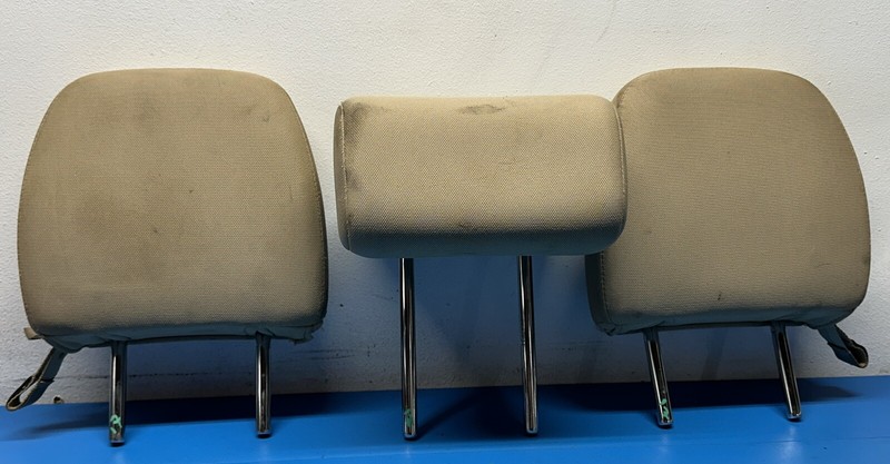 SET OF 3 | 2011 - 2018 Mitsubishi Outlander 2RD Rear Headrests Tan Cloth OE