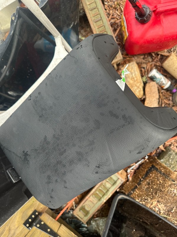 06-10 BMW 650I 645I M6 OEM BLACK REAR SEAT BACK BLACK LEATHER CENTER ARMREST