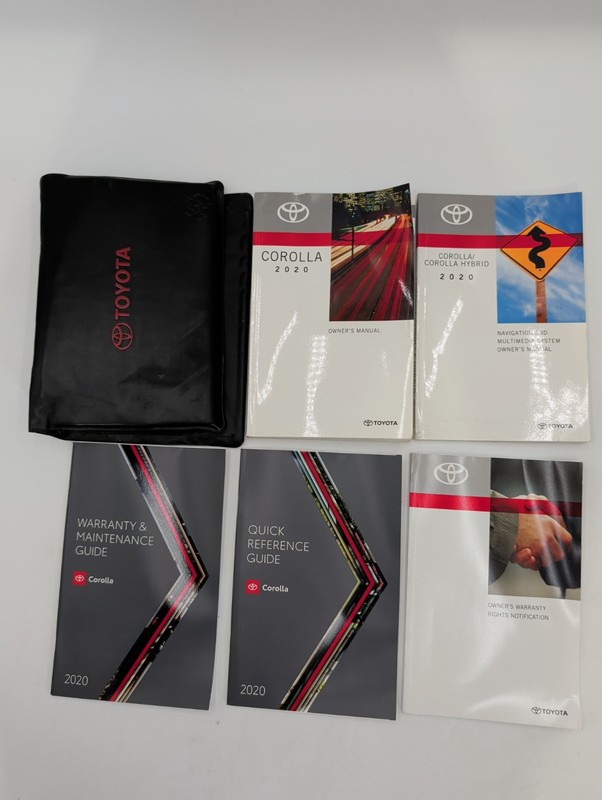 2020 Toyota Corolla Owners Manual Set With Navigation System & Case