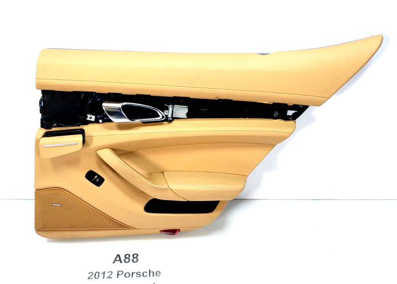 ✅ 10-16 OEM Porsche Panamera 970 Rear Right Passenger Door Panel Leather Beige