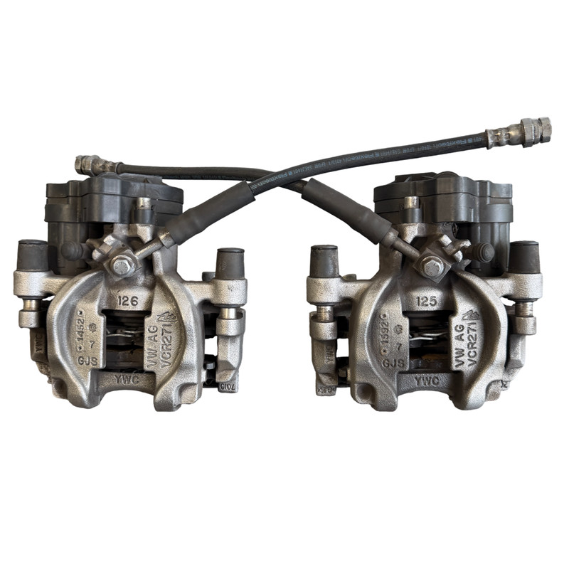 📌 2022-2025 VOLKSWAGEN TAOS REAR LEFT & RIGHT SIDE BRAKE CALIPER SET OF 2 OEM