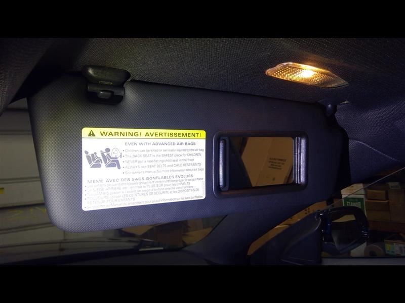 Passenger Sun Visor Coupe Illuminated Fits 08-11 AUDI A5 Black 1279059