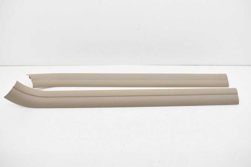 2008 BMW E93 Front Interior Door Entrance Sill Scuff Trim Set Beige OEM KW48
