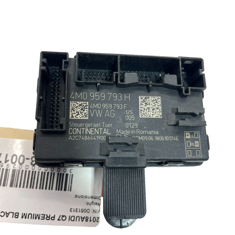2017 - 2019 AUDI Q7 FRONT LEFT DRIVER SIDE DOOR ELECTRIC CONTROL MODULE OEM