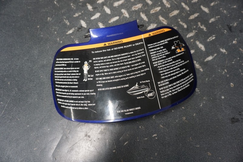 2002-2003 Yamaha OEM Glove Box Lid Hatch Cover Blue Freshwater XLT 1200