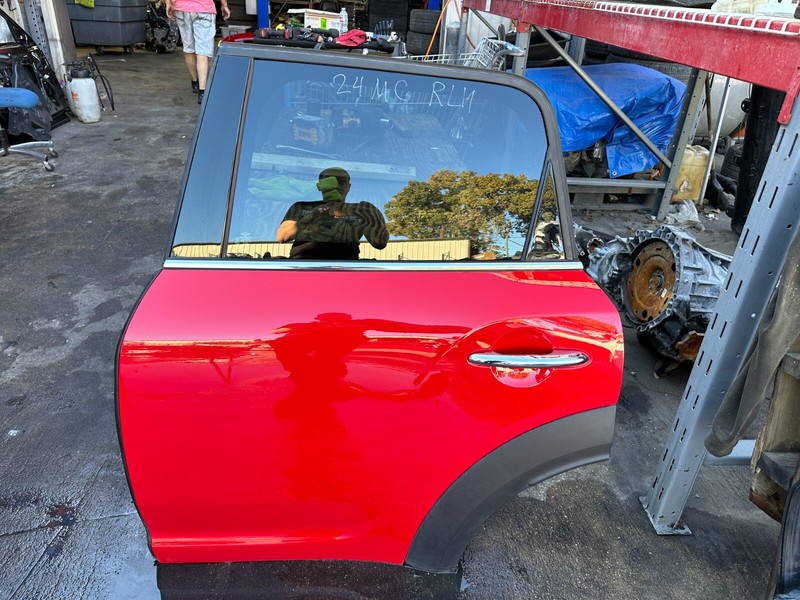 17-24 Mini Countryman F60 REAR LEFT DOOR SHELL COMPLETE Red OEM